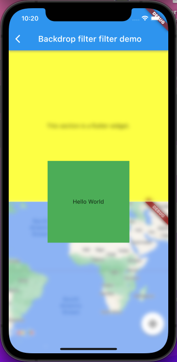 iOS platformView BackdropFilter blurs the elements underneath the main element